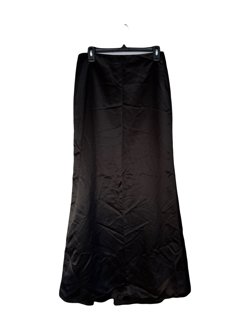 David's Bridal Black Satin (polyester)Maxi Skirt - Sleek Evening Style size 8